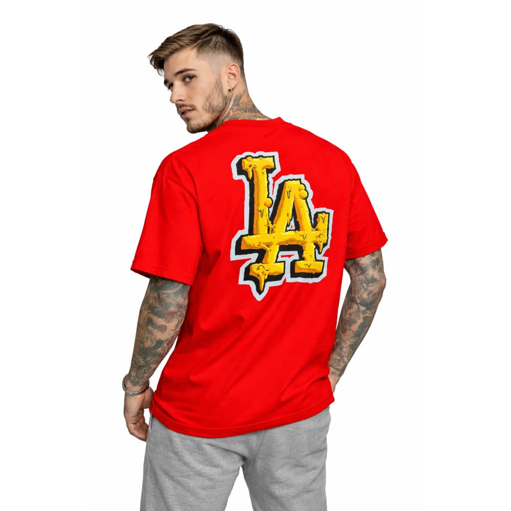 Camiseta Masculina Algodão Estampada Casual Conforto Academia e Dia a Dia LA
