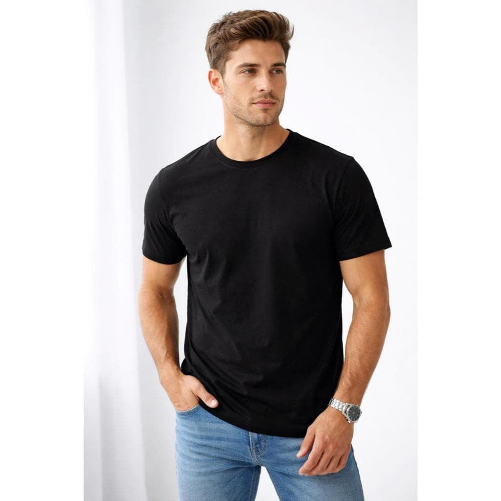 Camiseta Masculina Basica Algodão - Lisa - Varias Cores 100% Algodão