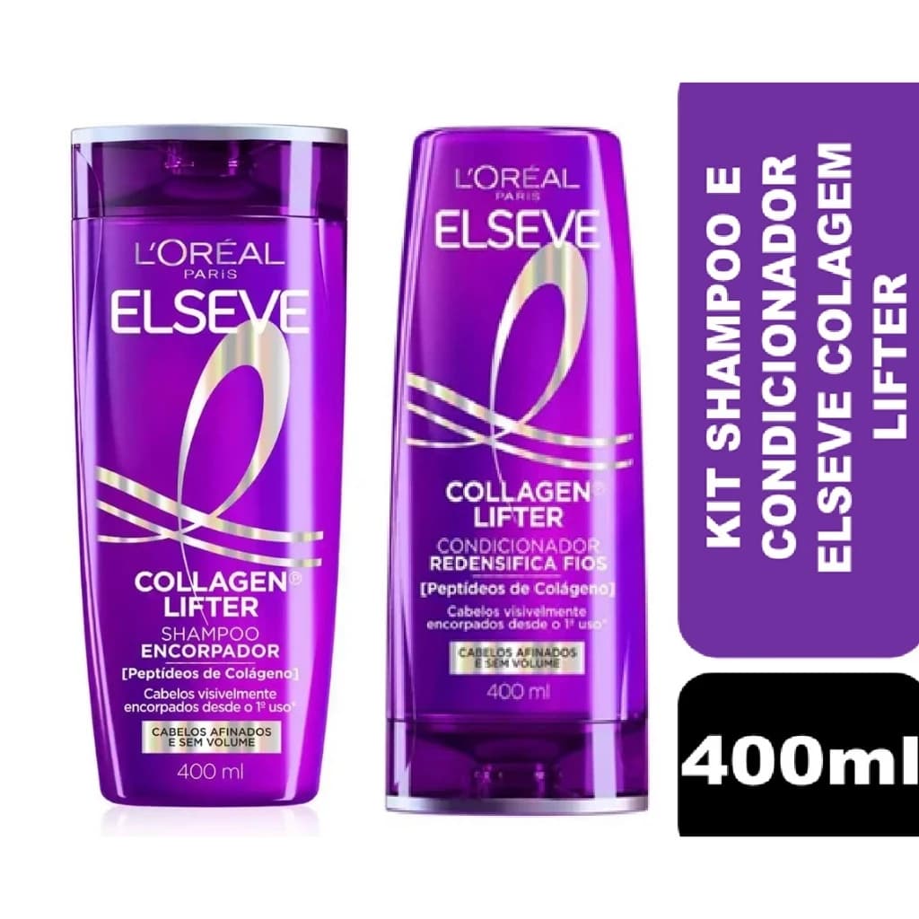 Kit Elseve Collagen Lifter Shampoo 400ml + Condicionador 400ml