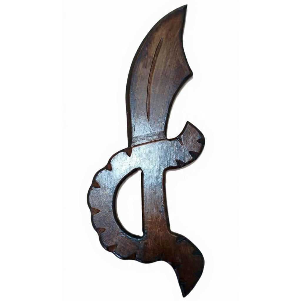 Espada Alfange Adaga Em Madeira Yansã Oya Umbanda Candomblé 42cm