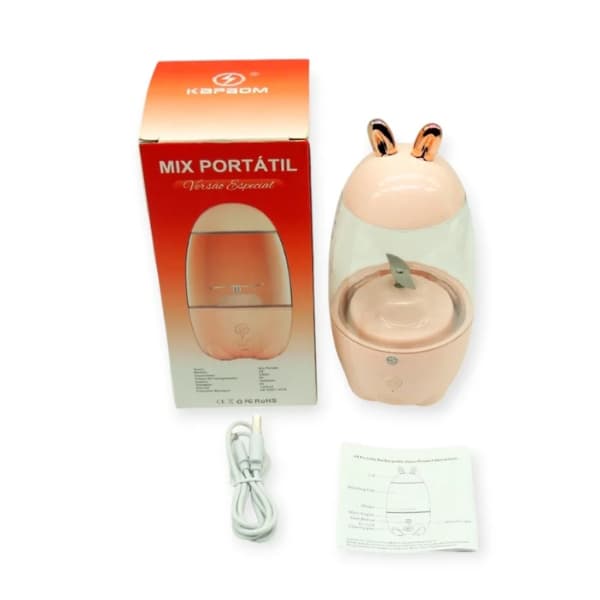 Mini Liquificador Suco Portátil 300ml 2 Laminas
