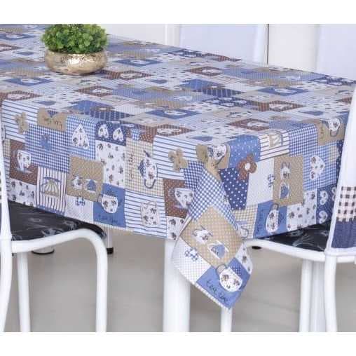 Toalha de Mesa Oxford Estampada Retangular Tecido Poliéster Sala Jantar Cozinha Decorativa Luxo