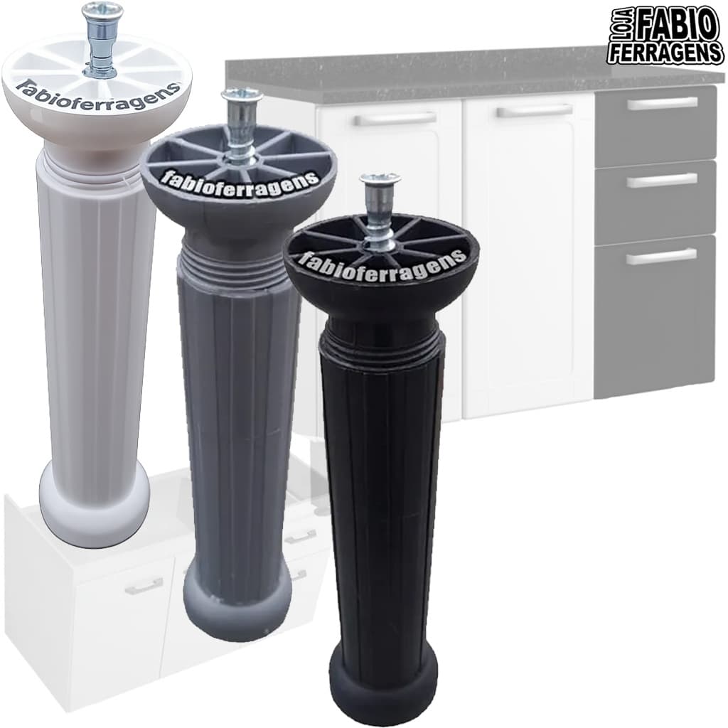Pe 20 a 24cm Para Pia Gabinete Armario Branco Preto Cinza