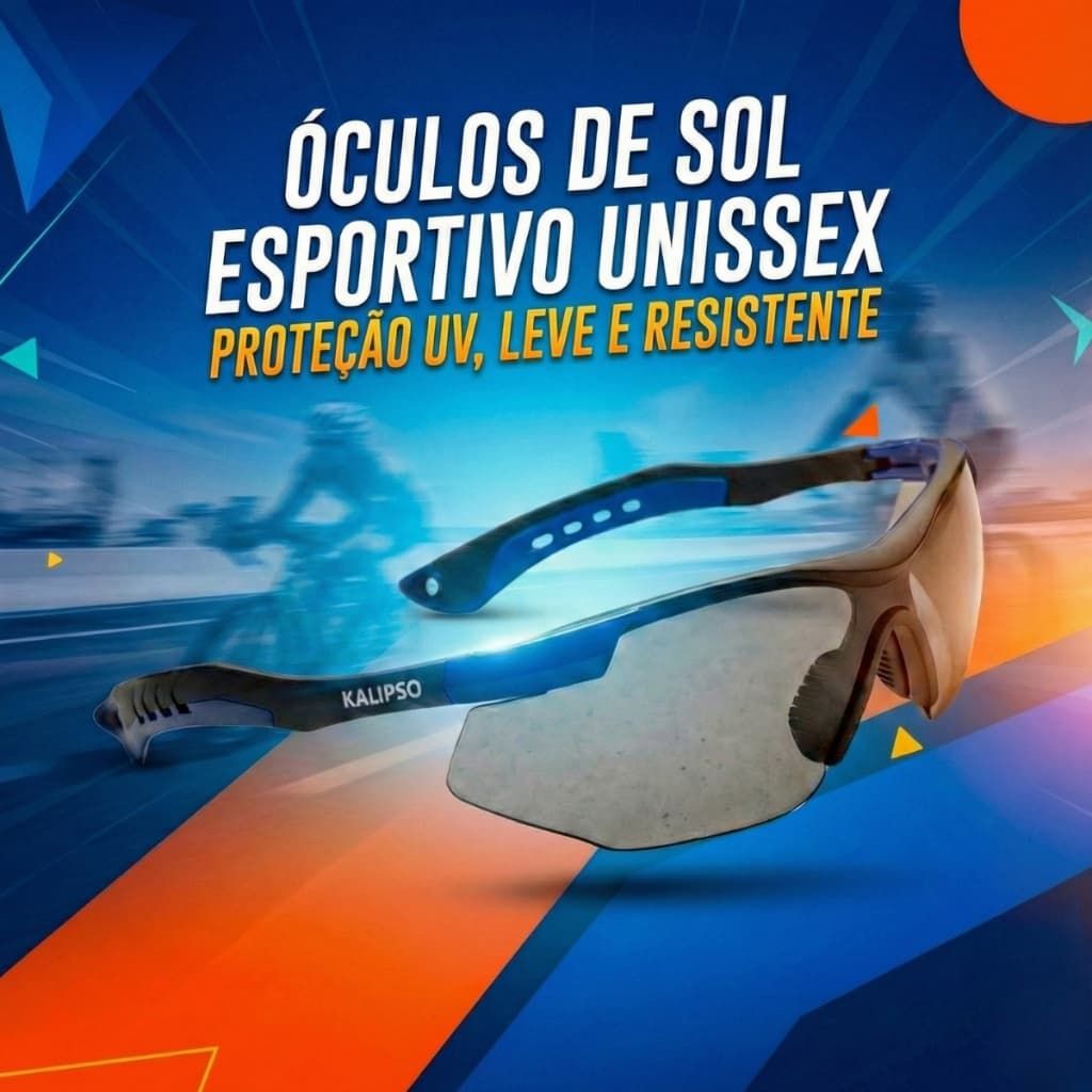 Óculos de Sol Unissex Homem Mulher Esportivo Proteção UV Leve Profissional Confortável Resistente
