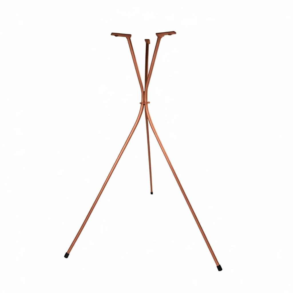 Base Tripé Pé de Mesa 45cm Cobre Metálico Mesinha Lateral Bistrô Decoração Minimalista Pé Palito