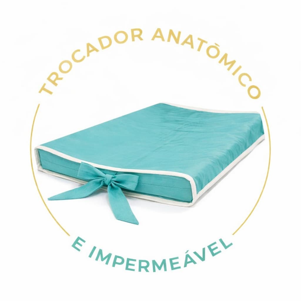 Trocador de Fraldas Anatômico E Impermeável Plastificado para Cômoda | Padrão Americano | Maternidade - Enxoval