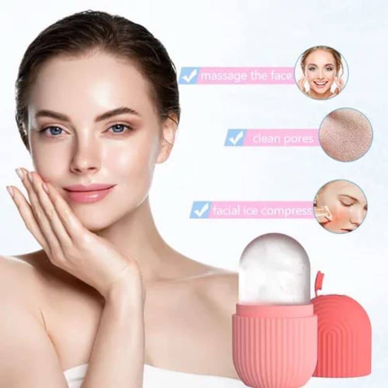 Molde de Gelo Facial em Silicone que Reduz Inchaço e Olheiras