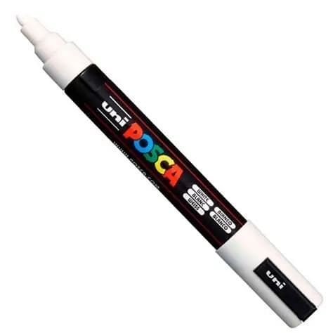 Caneta Marcador Posca BRANCA PC-5M Cores 2.5mm - Posca