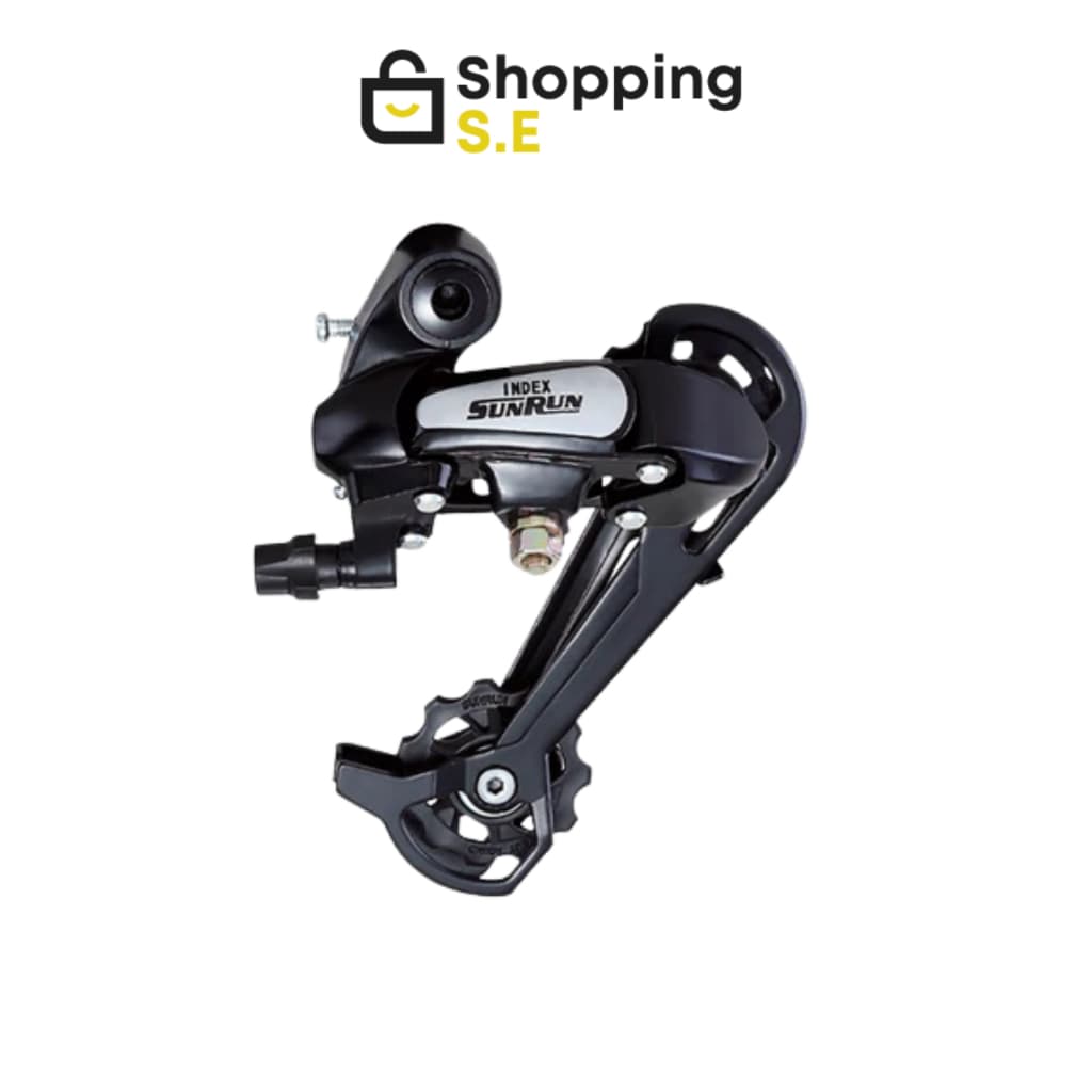 Cambio Traseiro Sunrun 7v Index Preto Cage Longo Bike Mtb