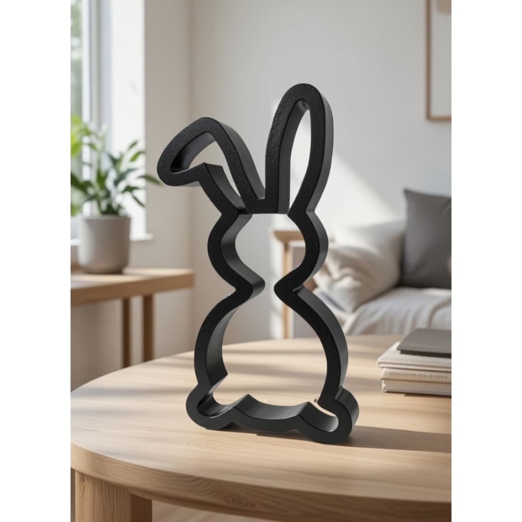 Coelho Decorativo de Páscoa Minimalista | Enfeite de Páscoa para Mesa, Sala e Decoração