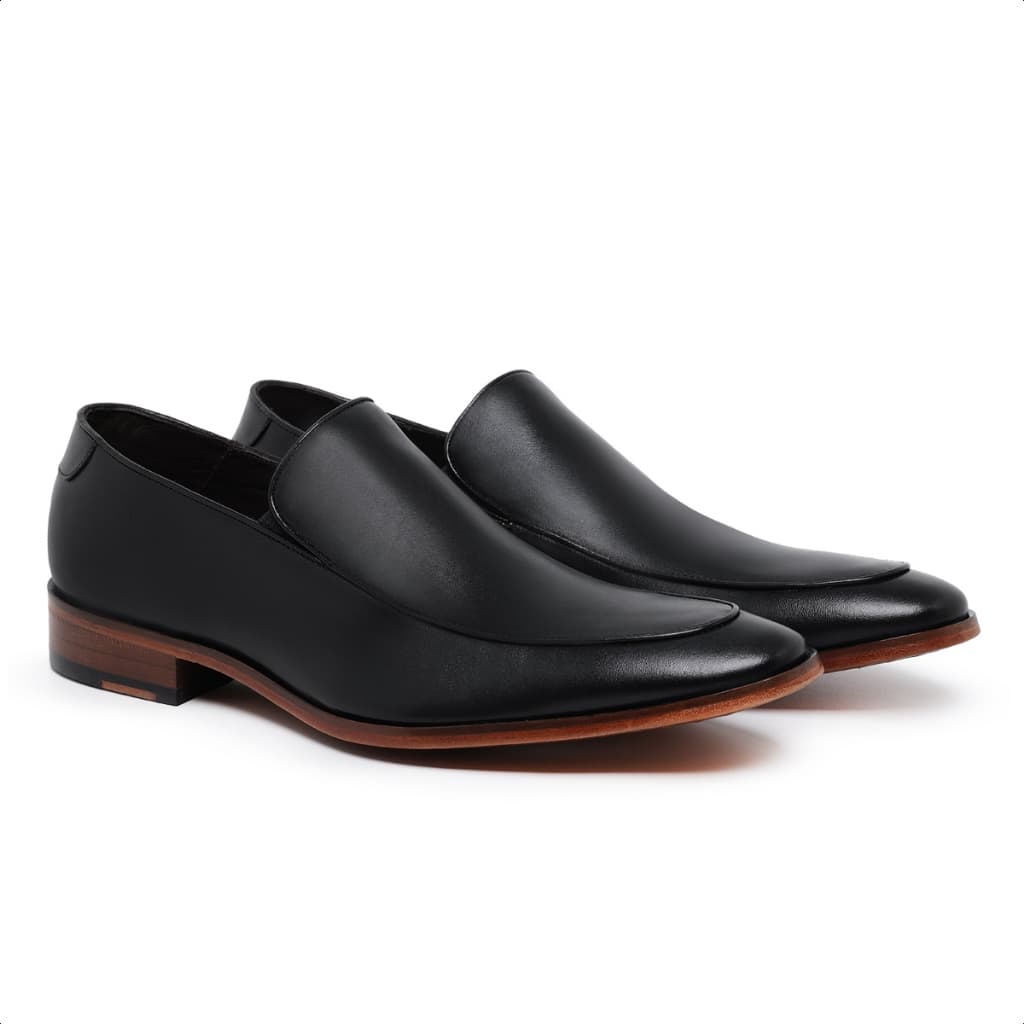 Sapato Loafer Social em Couro Legitimo Sapato com Sola de Madeira Sapato Homem Elegante