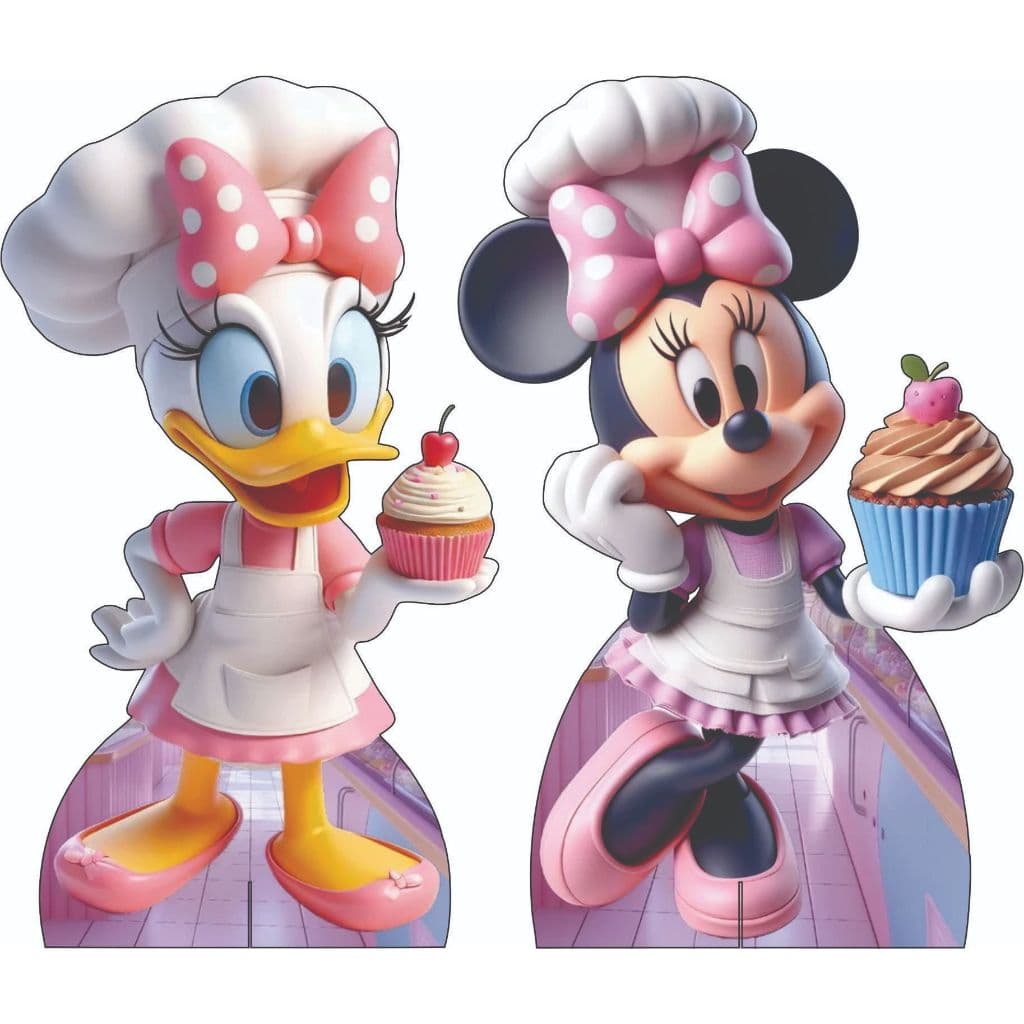 Displays Minnie e Margarida Confeiteira Kit 2 peças de 80 cm