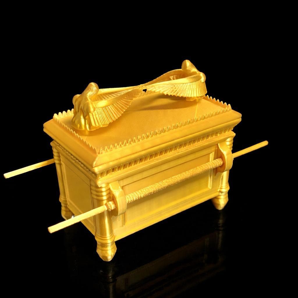 Arca da Aliança Decorativa Réplica Clássica Dourada Casa Cristão Decoração de Casa Minimalista