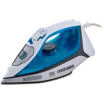 Ferro de Passar Roupa a Vapor e a Seco Black + Decker Speed Steam FX3060 Branco e Azul 110V