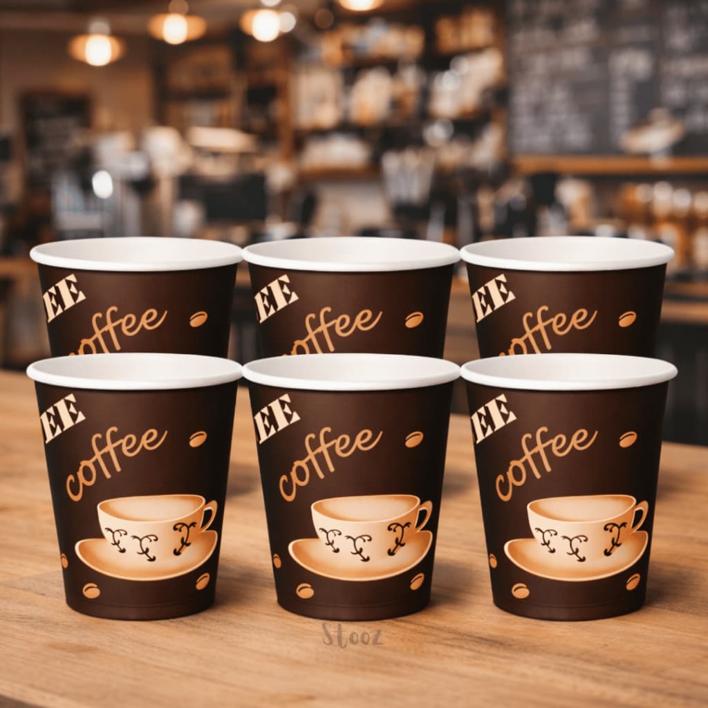 Kit 50, 100 ou 200 Un  Copo de Papel 60ml Estampado | Café Espresso Sustentável | Cafeteria consultorio empresa atacado