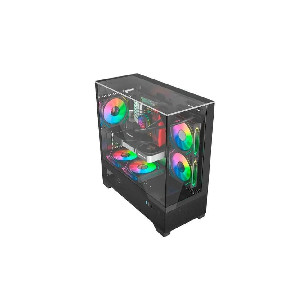 Gabinete ATX LIKETEC Mahal Dark [LC-MT-MAHAL-2093] - SEM FONTE (2U2/1U3/HDA/VT/FI/0F)