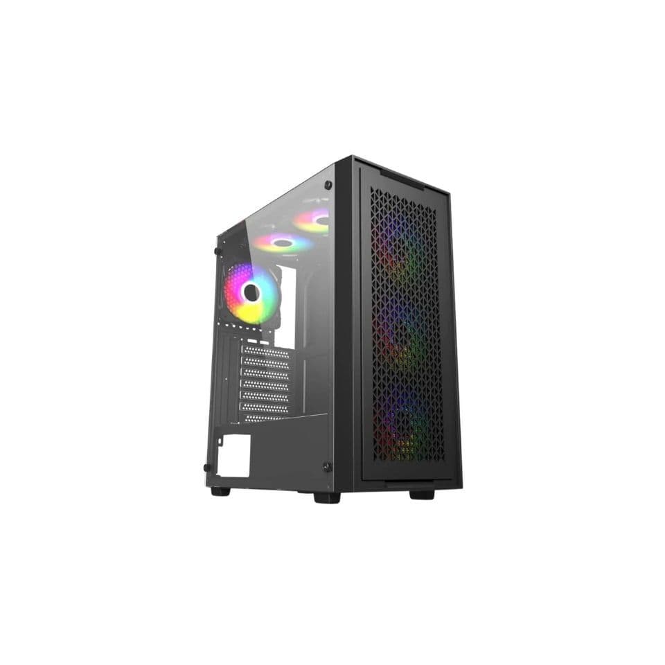 Gabinete ATX BLUECASE X-Frame BG-050 Preto [BG-050BX] - SEM FONTE (2U2/1U3/HDA/VT/FI/0F)