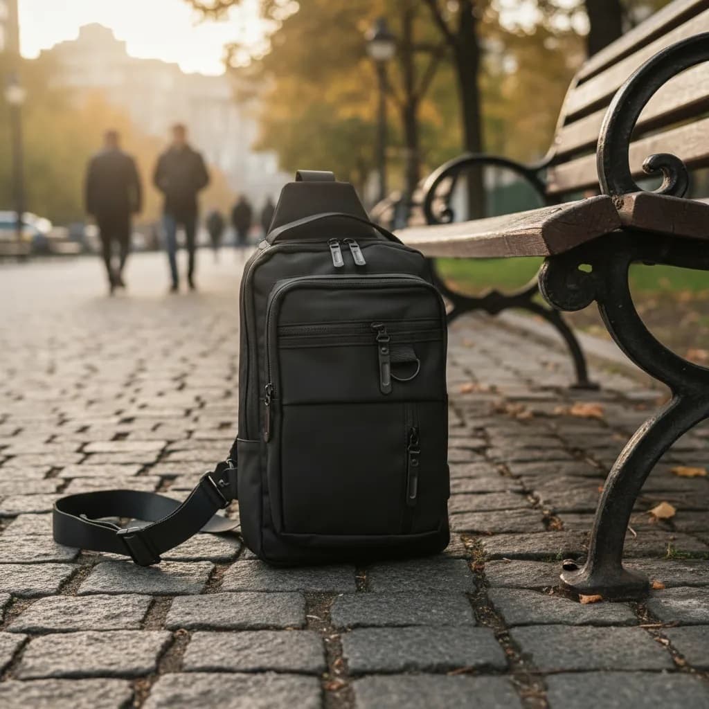 Pochete Bag Usb Transversal Bolsa Masculina Ombro