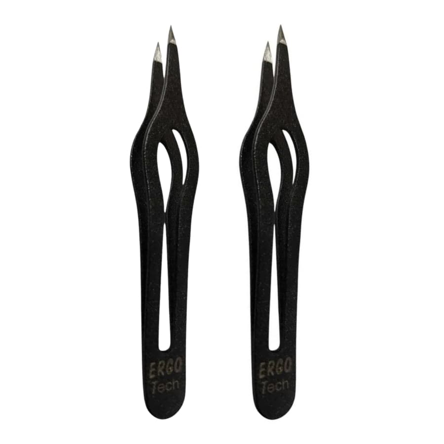 Kit 2 Pinça Depilação Laqueada linha Ergo Tech Ponta Fina 2291,504 - Edel Solingen