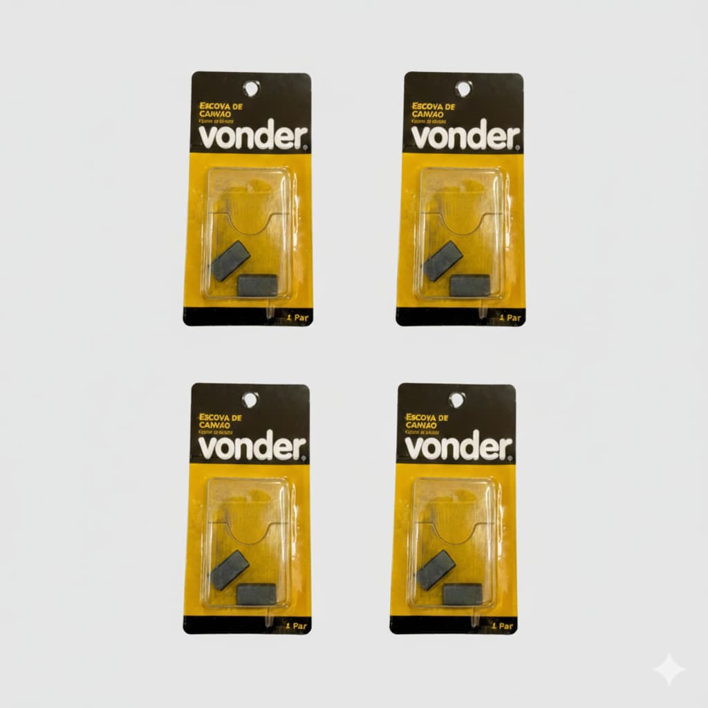 Kit 4 Pares de Escova de Carvão Lixadeira de Parede Vonder LPV 600 LPV 1000 110/220V