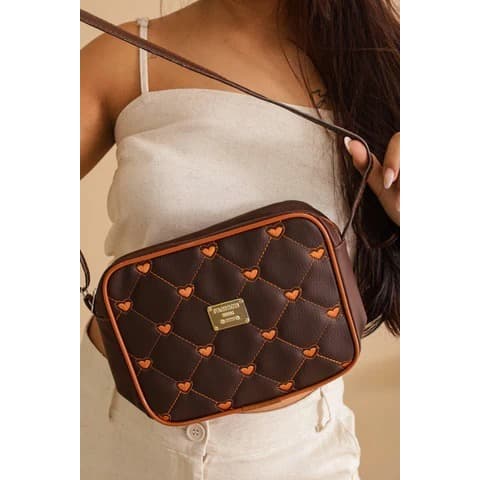 Bolsa feminina Transversal coração/bolsa pequena/bolsa passeio feminina/bolsa elegante
