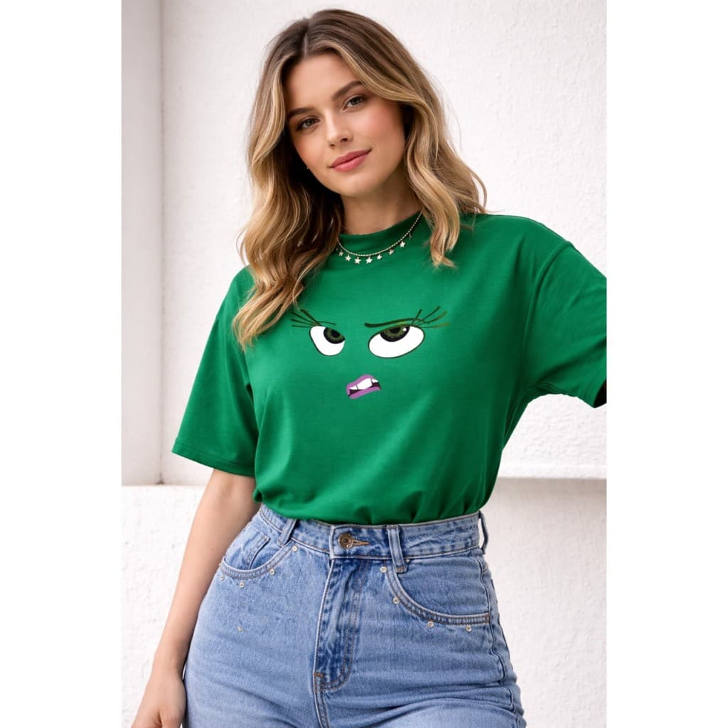 Camiseta Feminina Personalizada Algodao Premium Estampa Criativa
