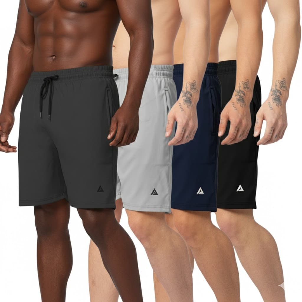 Bermuda Masculina Academia Kit com 4 unidades Secagem Rápida Envio Imediato