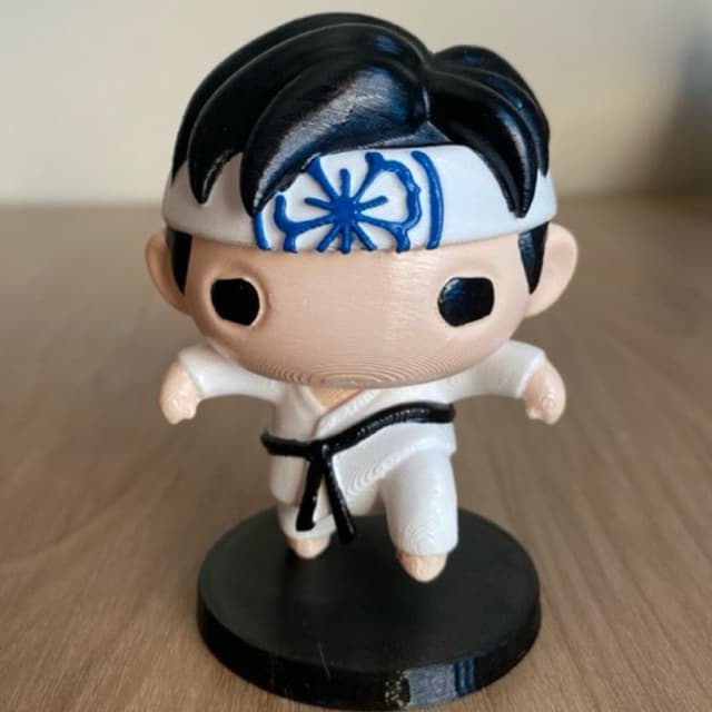 Boneco Daniel LaRusso Karate Kid Cobra Kai Colecionável Impressão 3D Figura Ação