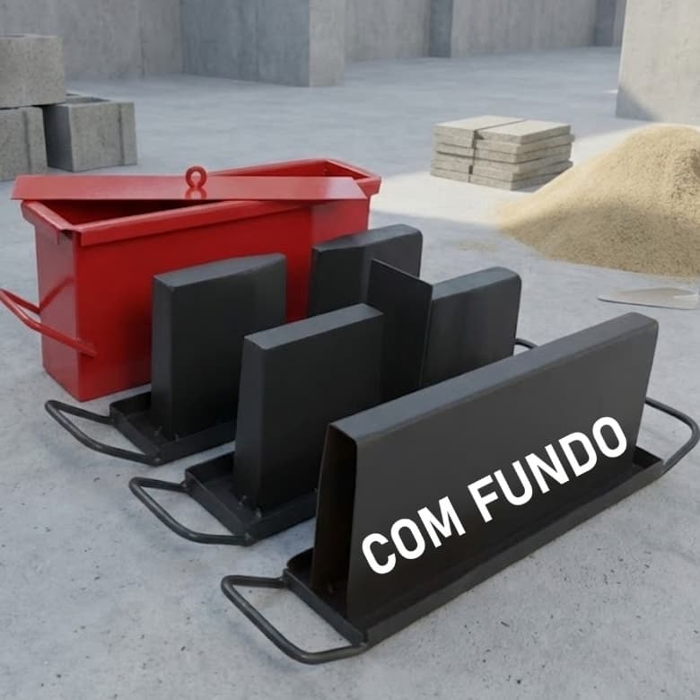 KIT formas COM FUNDO 09x19x39 BLOCO ESTRUTURAL CANALETA e MEIO BLOCO
