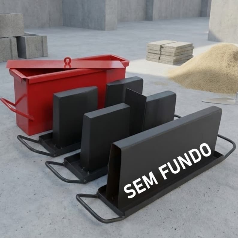 KIT formas SEM FUNDO 09x19x39 BLOCO ESTRUTURAL CANALETA e MEIO BLOCO