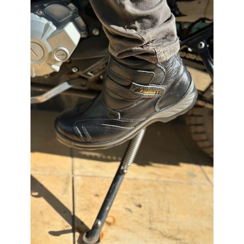 Bota Motociclista Proteção Couro Legítimo Moto Alta Qualidade Resistência