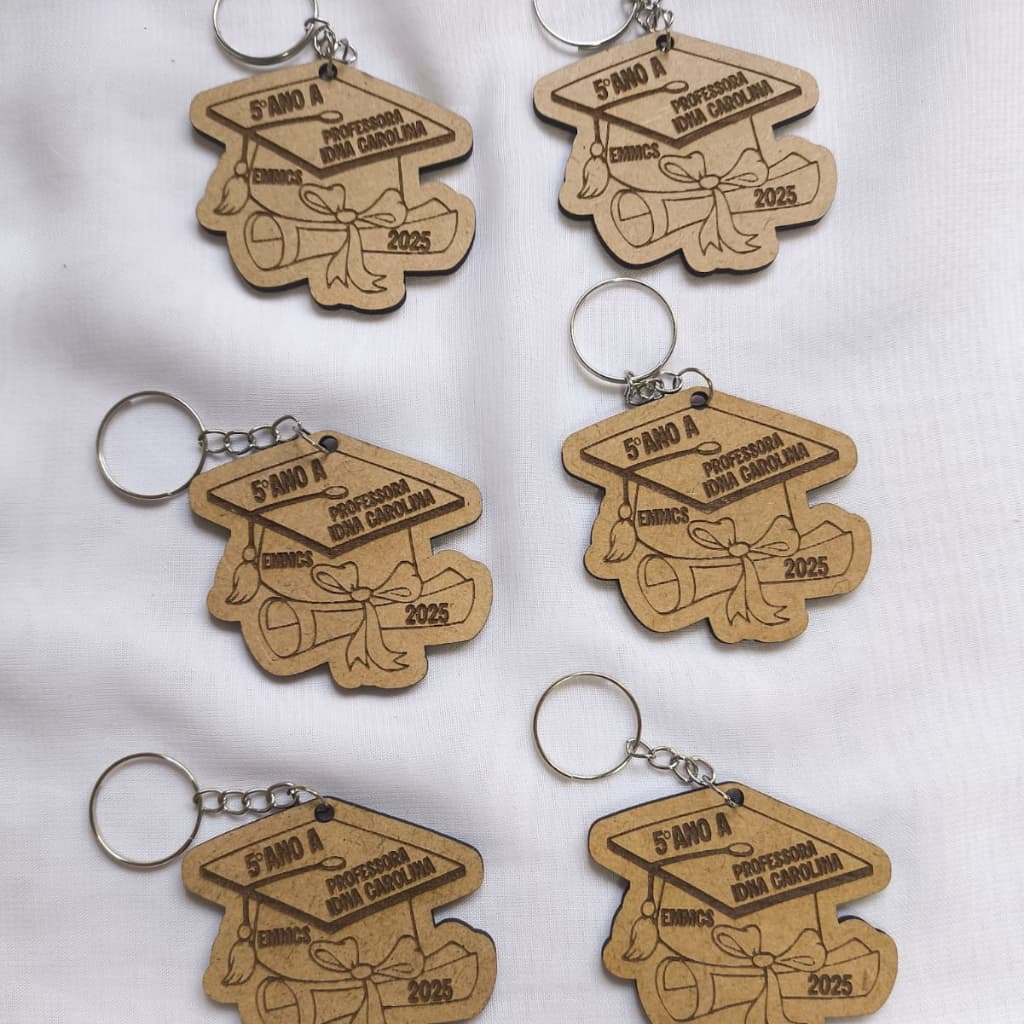 Chaveiros Personalizados em MDF - Modelos Diversos - Brindes