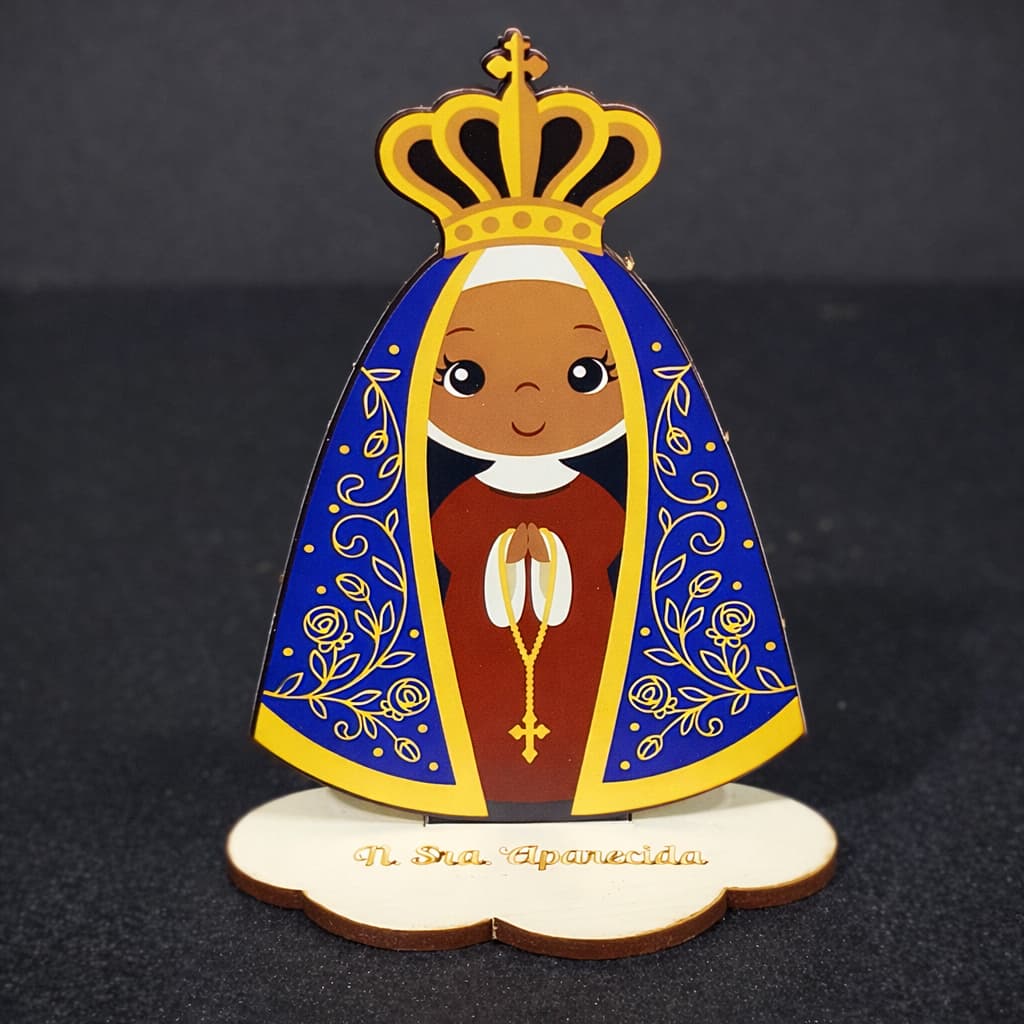 Lembrancinha Nossa Senhora de Aparecida baby em MDF 3MM Batizado Catequese