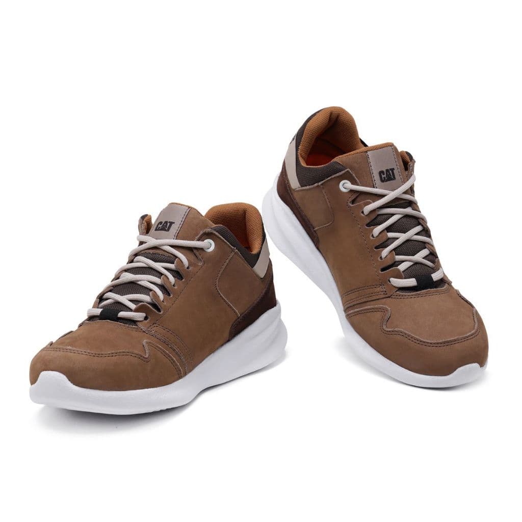 Tenis Couro Legitimo Com Bico PVC Caterpillar Conforto ultra leve Cores diversas