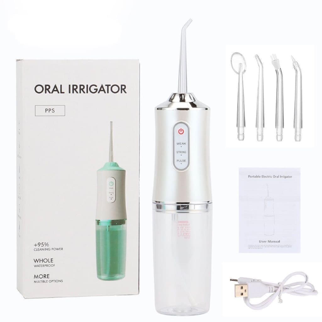 Irrigador Bucal Recarregável 4 Bicos Usb