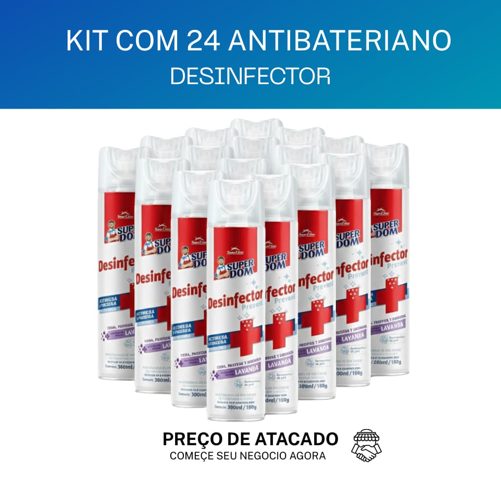 Kit 24 Desinfector Antibacteriano – Alto Rendimento – Ideal para Casas e Empresas (11,60) Cada