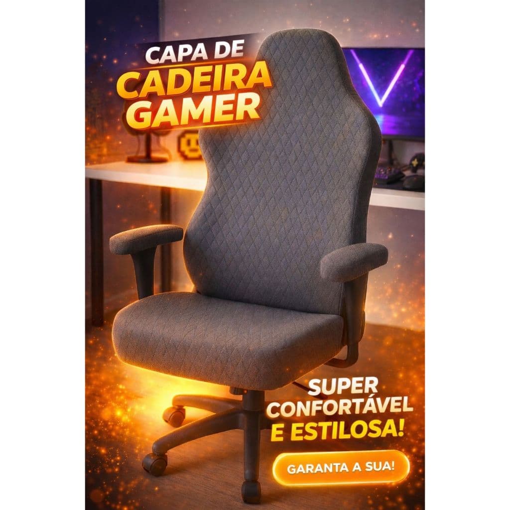 CAPA DE CADEIRA GAMER PROTEÇÃO E CONFORTO