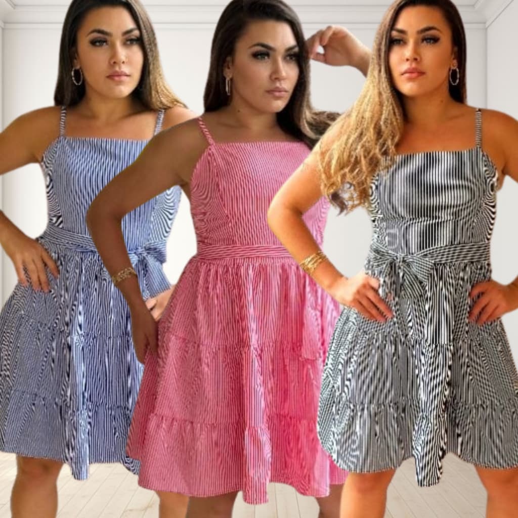 Vestido Feminino Casual  Forrado com Bojo Soltinha.