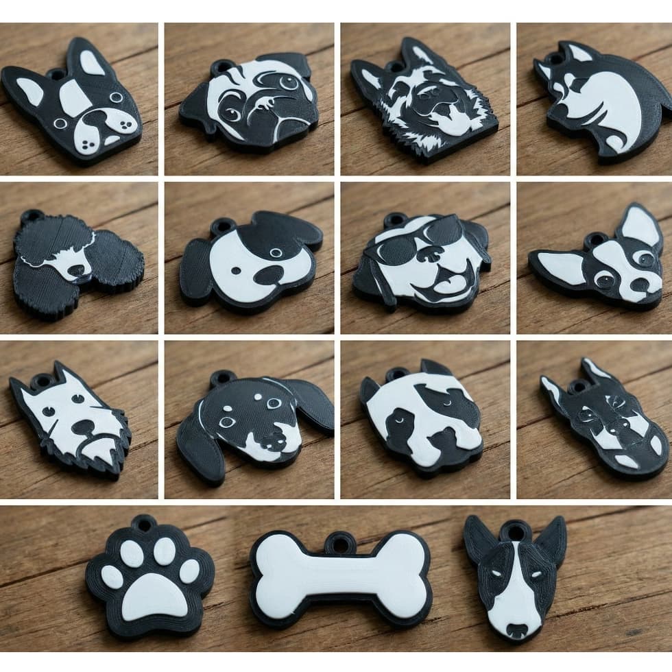 Chaveiro Pet Raças - Bulldog, Pug, Pastor, Poodle, Salsicha - Presente Pai de Pet