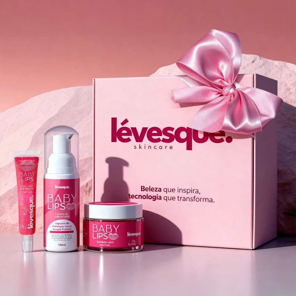 Kit Cuidado Labial Baby Lips - Gloss Esfoliante e Espuma Tuti Frutti Labios Volumosos e brilho