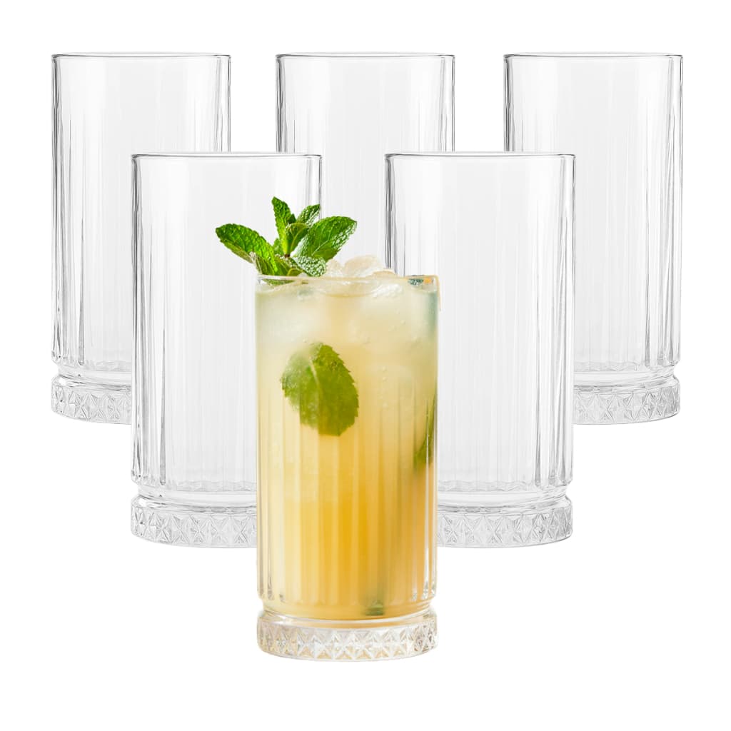 Jogo com 6 Copos de Vidro Slam 460ml – Copos Altos para Água, Suco, Drinks e Refrigerante