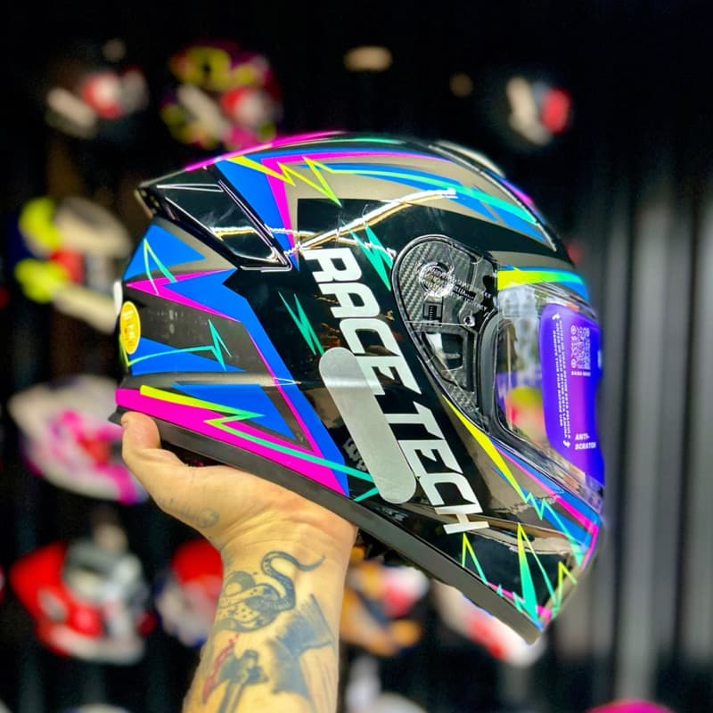 CAPACETE RACE TECH HIT - SPARK BLACK
