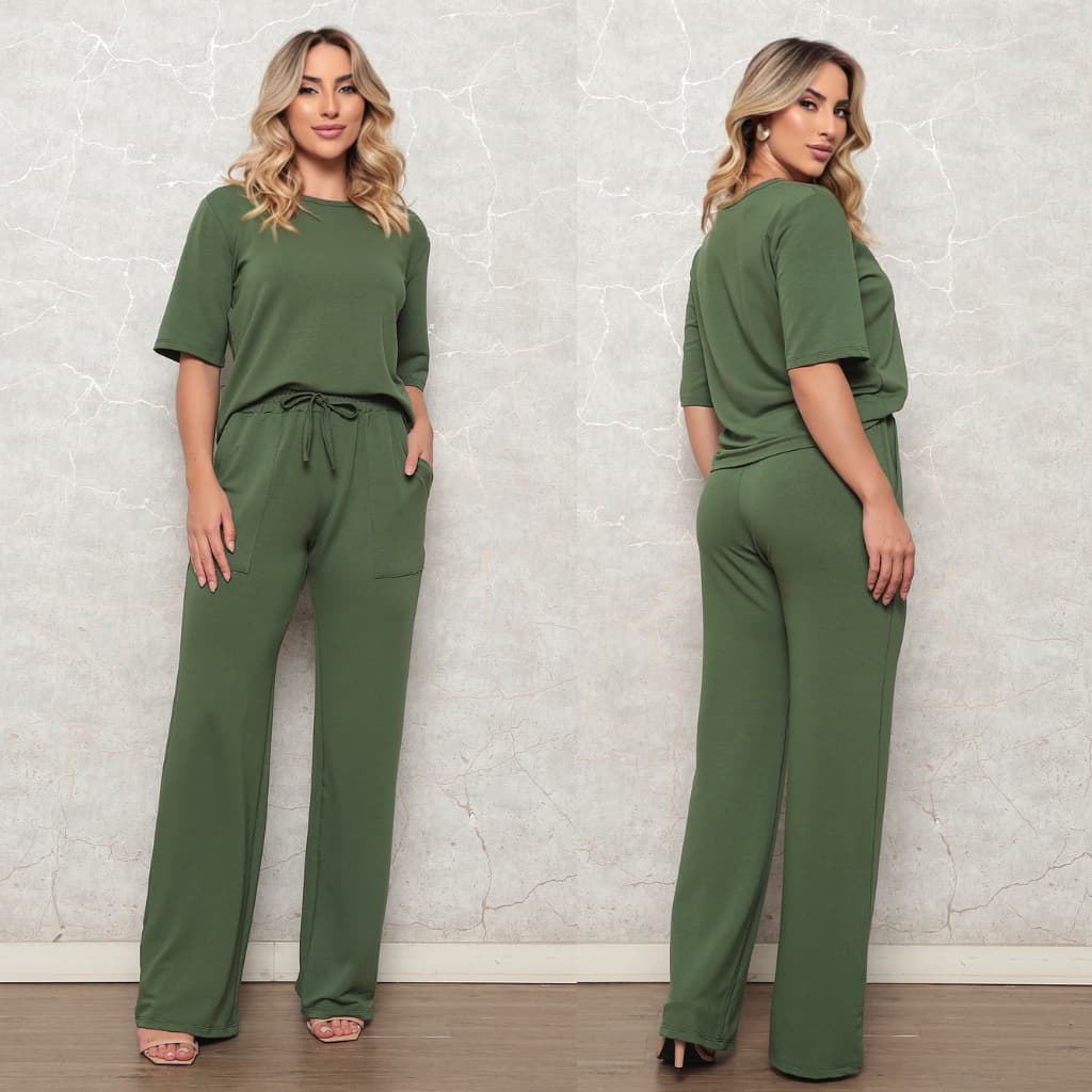 Conjunto Blusa e Calça Conjunto em Moletinho Conjunto Feminino Moda Inverno Confortável Estiloso