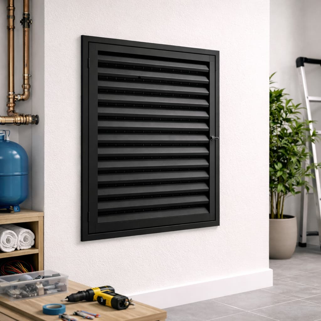 Portinhola Ventilado Porta de Gás Aço Alçapão para Telhado e Parede Envio Imediato