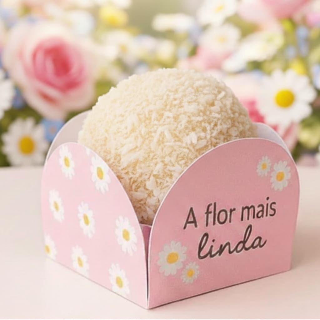 Envio em 24h - Forminha de doces 4 pétalas jardim das margaridas - decoração Jardim das Margaridas