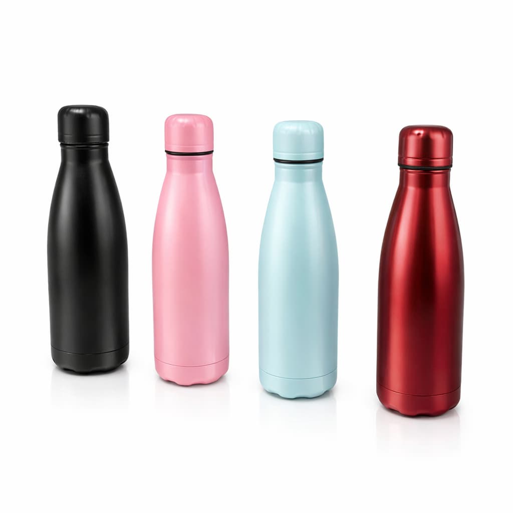Garrafa Água Squeeze 500ml Inox Colorida Academia Escola
