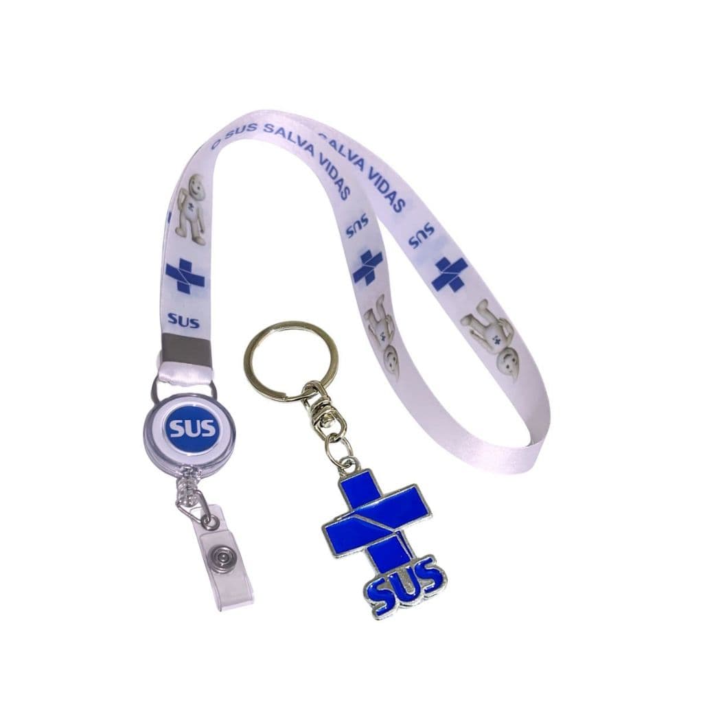 Cordão para Cracha + Chaveiro SUS