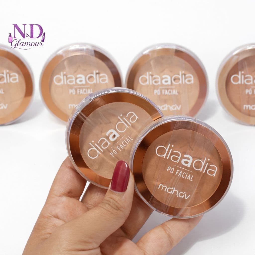 Pó Compacto Facial Mahav Dia a Dia Vegano 10g | Acabamento Natural, Uniformiza a Pele