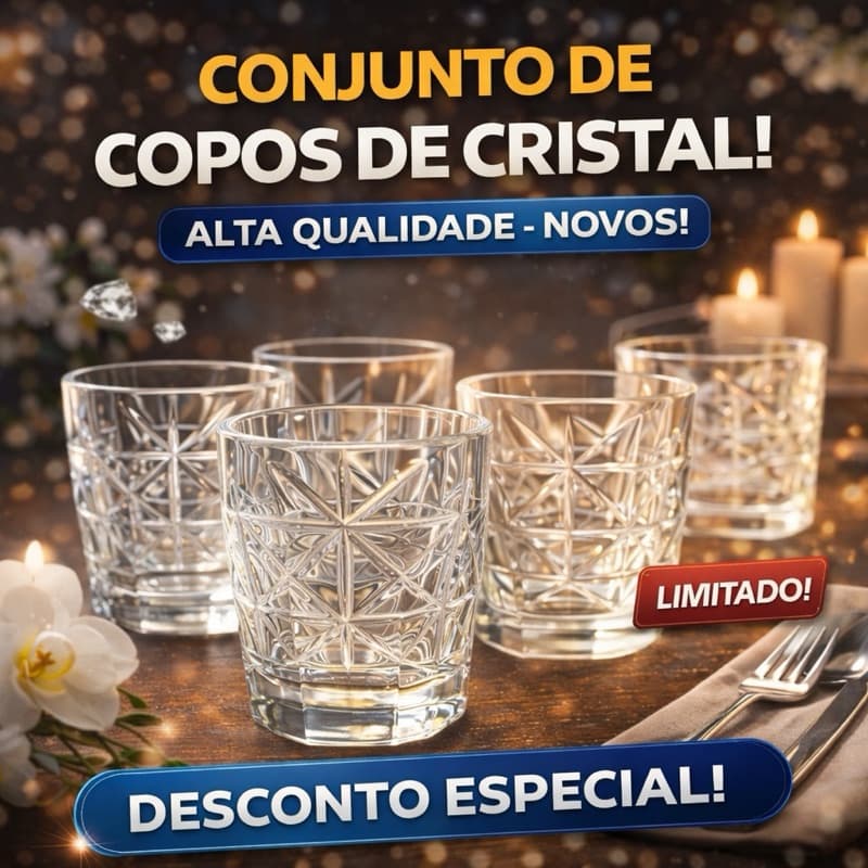 Jogo de Copos Porto Fino Short Dumiat – 330ml | Kit com 6 Copos de Vidro