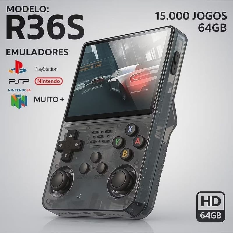 Console Portátil R36S + de 10.000 Jogos | Retrô game